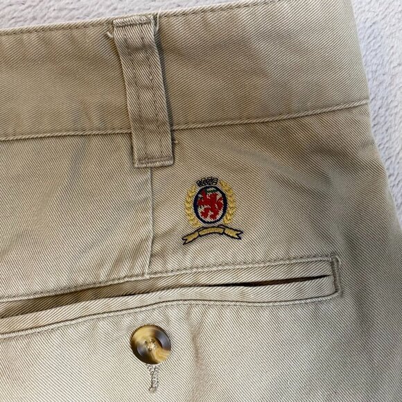 Tommy Hilfiger Mens Pants Size 44x32 Khaki Cotton Straight-Leg Classic Casual - Picture 8 of 14